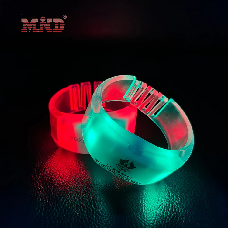 Remote nfc ir controlled  light up programmable bracelet led wristband