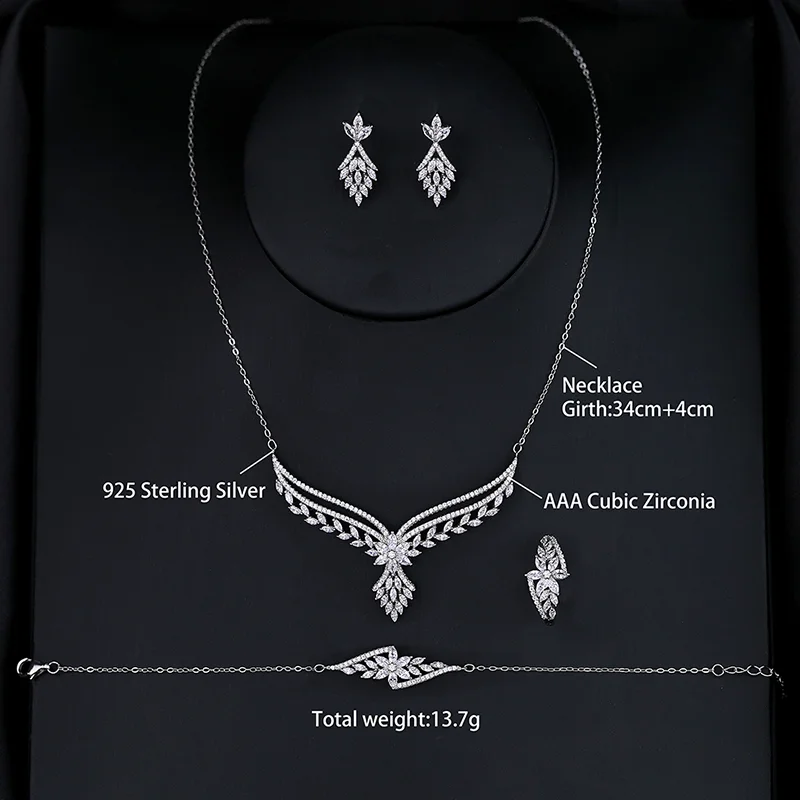 Luxury Delicate Shiny Cubic Zirconia Nigerian Style Jewelry Sets Dubai Gold Women Wedding Jewelry Sets