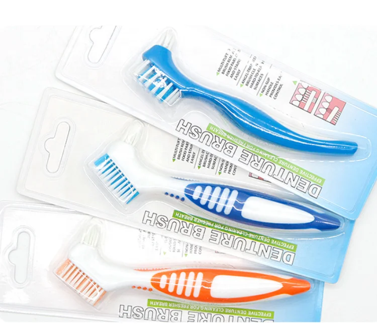 Mini denture nylon cleaning brush double side dental denture brush