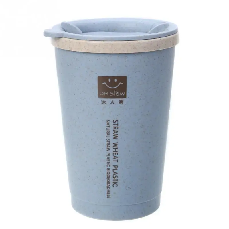 Recycled Bamboo Fiber Travel Mug Promotional Custom Logo Print Coffee Cup with Cover