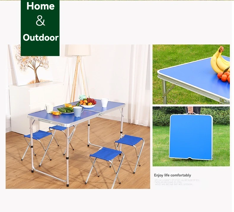 Ultralight Portable Folding Camping Aluminum Alloy Garden Picnic Table Furniture Folding Table Outdoor tableand chairs