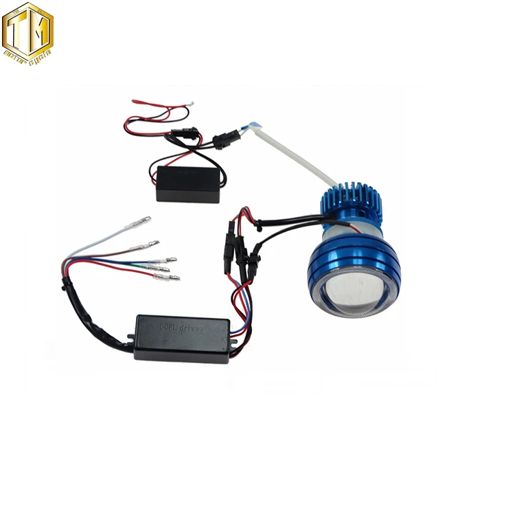 TMMP universal motorcycle bulb, Angel eyes +LED convex mirror + fan +optional lightfor Honda Yamaha Italika Suzuki Kawasaki BMW