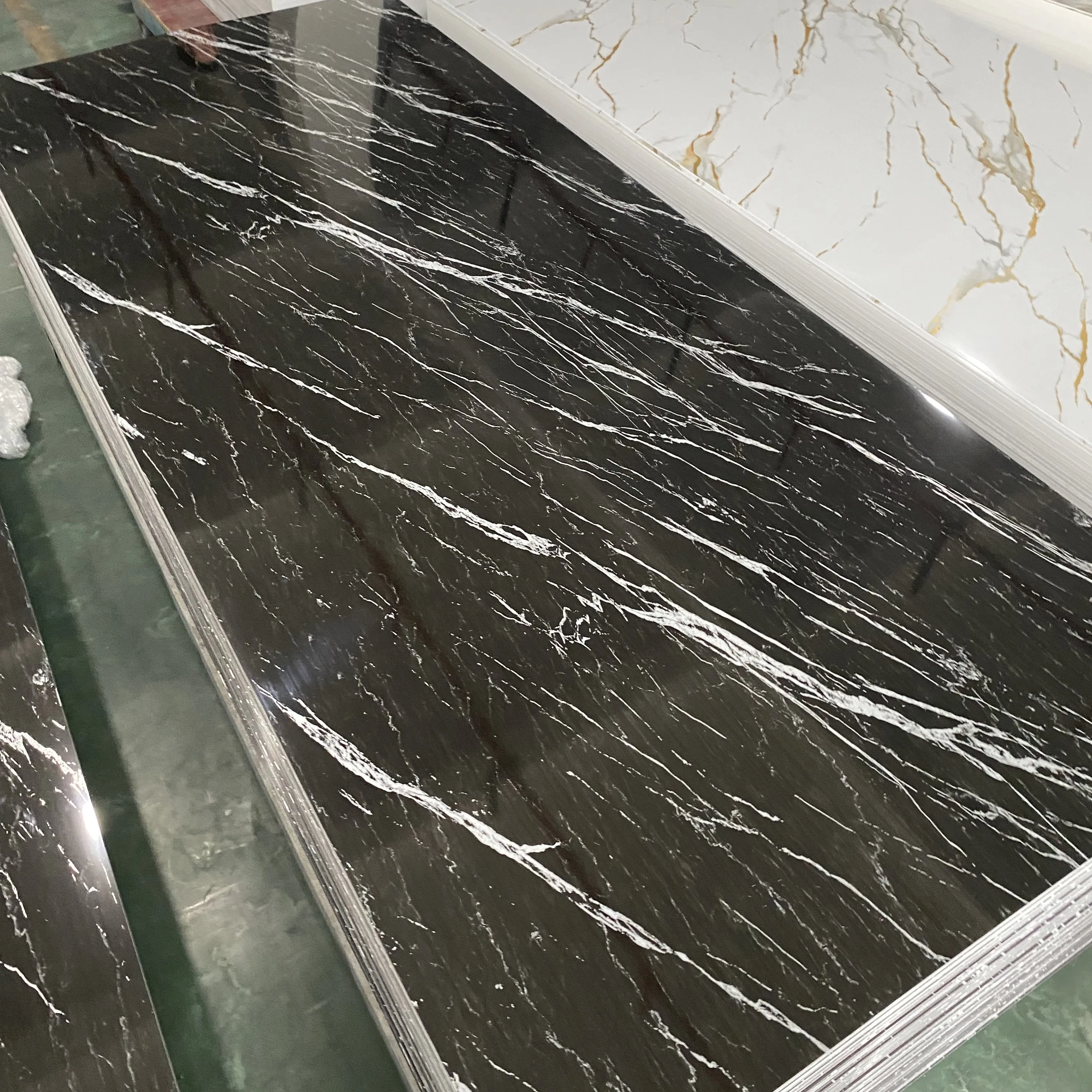 Белый керамический камень calacatta золотой глазурованный большой 1200x2400 мм настенный пол мраморная плитка Настольная