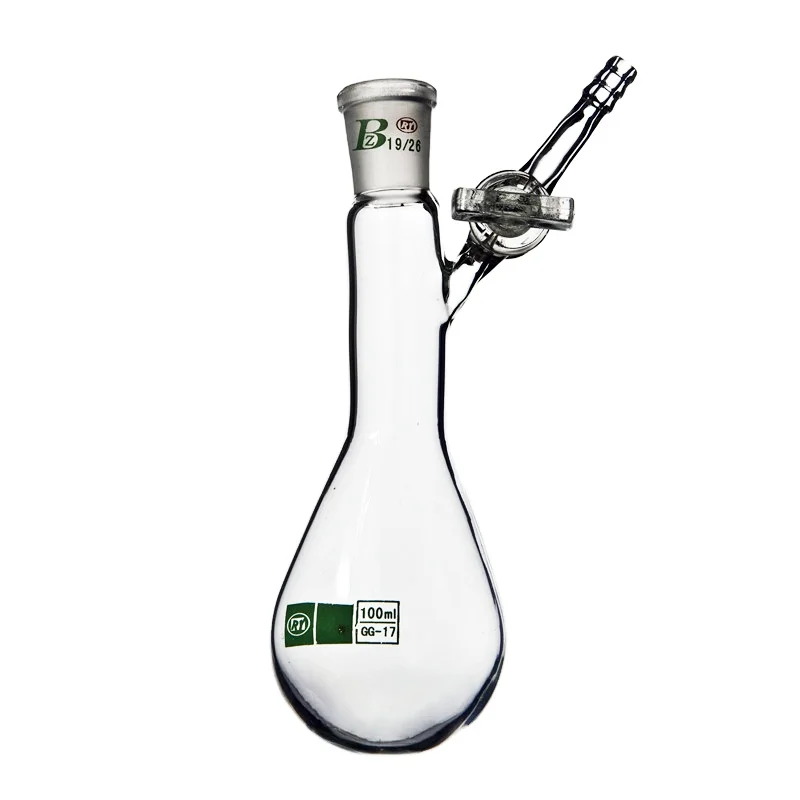 Лабораторная стеклянная колба из стекла с заглушкой