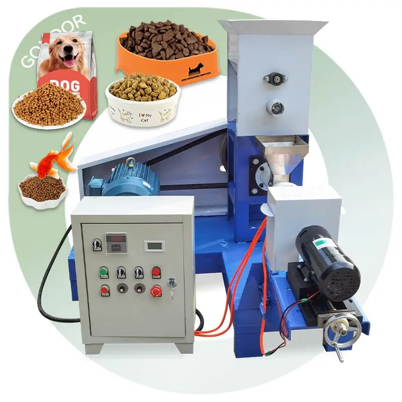 Small Floating Fish 1 Mm Single Screw Feed Extruder Pellet Mill Machine 10 Ton per Hour to Make Animal Food