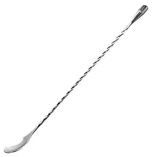 Wuyi Camol Factory Stainless Steel 30cm Bar Spoon 12 inch Long Cocktail Spoon Mixing Stirrer With Spiral Pattern Bartender Tool
