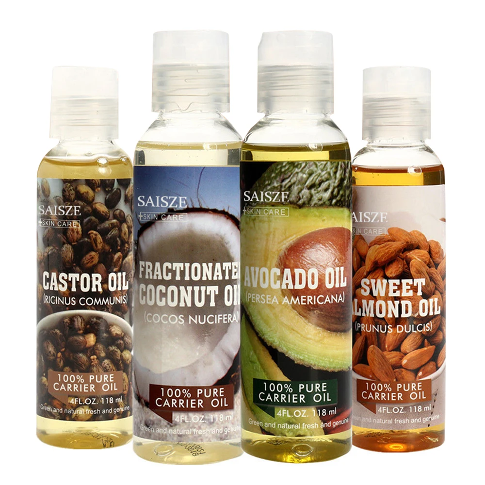 2019 New 100% Natural Pure Cold Pressed Avocado Sweet Almond Coconut Castor Oil For Hair Skin Care