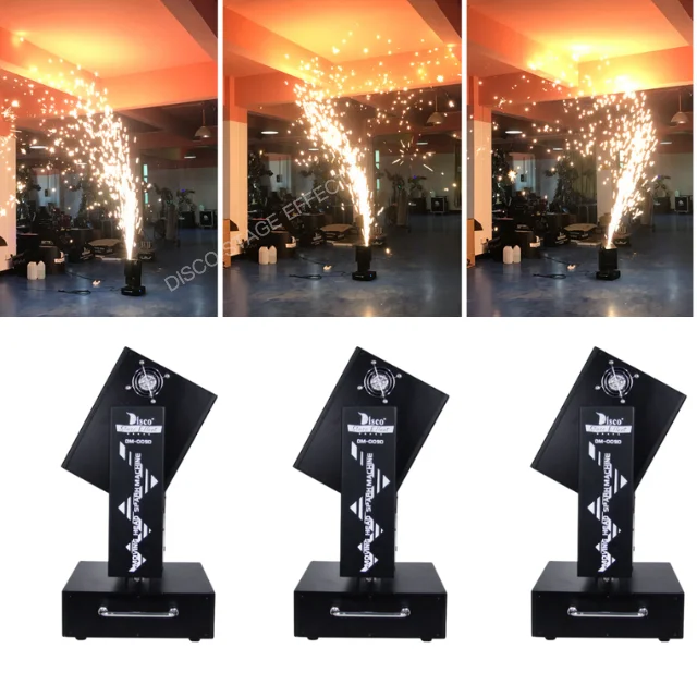 Best seller dmx wireless  wave moving head cold spark fireworks machine with flight case