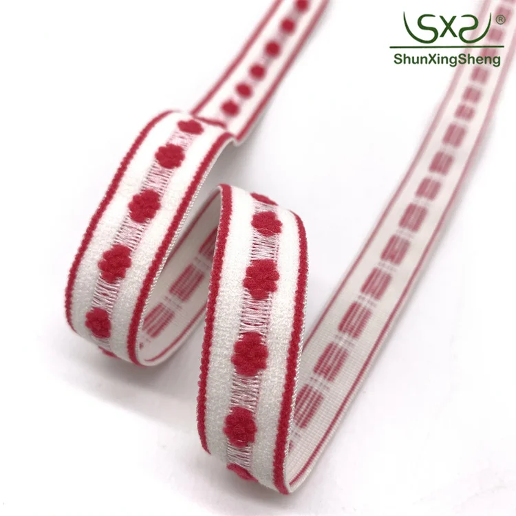 Factory direct sales custom woven tape jacquard bra straps Nylon elastic band