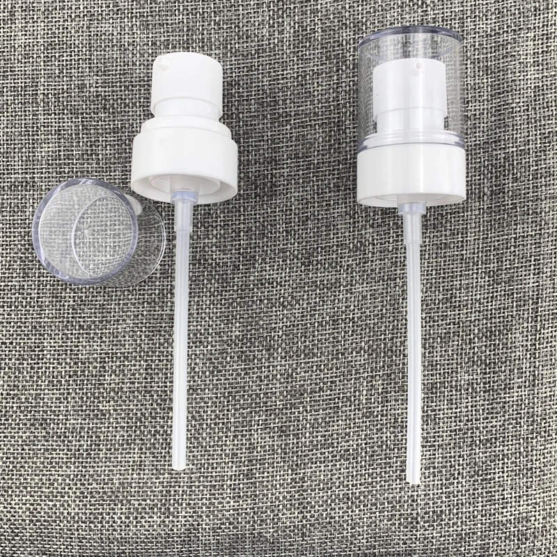 
factory stock low MOQ GP439 20/410 20mm Plastic white lotion liquid soap cream crimp pump nozzle bottle cap for cometic bottles 