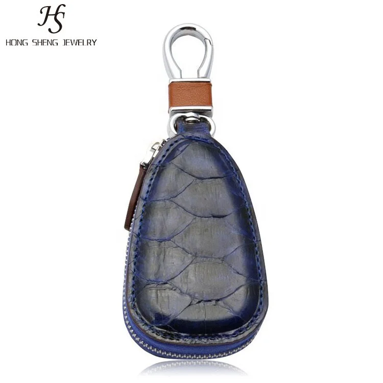 HS Jewelry роскошный черный кожаный чехол для автомобильных ключей питона