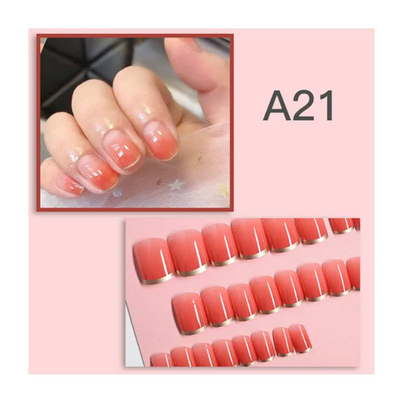 Wholesale More Styles Trend Top Quality Handmade Acrylic Bling Press On Nails Artificial Fingernails For Women