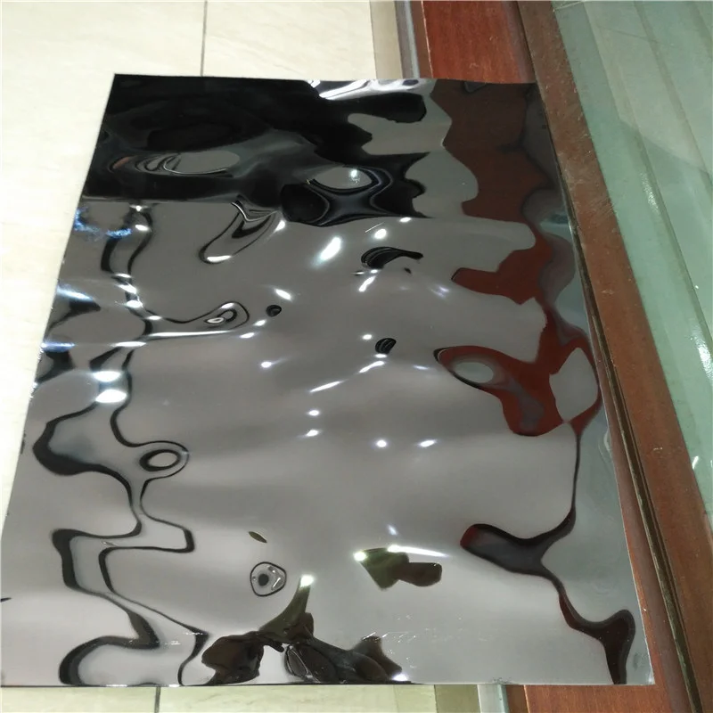 Decorative Wall Panels Sheet Colored Water Ripple 201 304 Stainless Steel Decorative Sheet Stainless Steel Decorative Plates