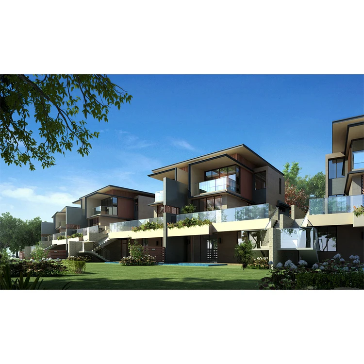 Изготовленный на заказ дом-вилла 4 спальни сборный дом вилла Рождественская деревня Легкий