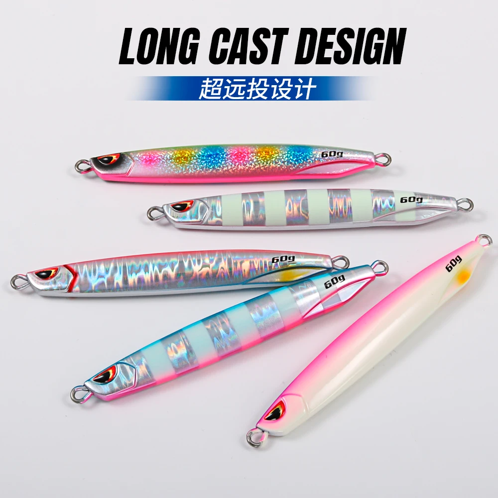Jiggingpro Drag Metal SS jig  40g 60g  Duo Drag Metal Cast Jig Long Casting Shore Jigging Lure Saltwater Fishing bait  Lu