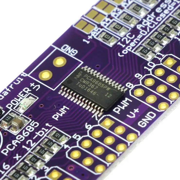 MCU PCA9685 16 channel 12 bit Fm+I2C bus PWM controller servo control module