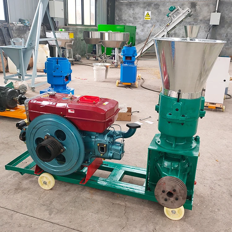 flat die live stock poultrya animal rabbit cattle rabbit bird feed machine pellet maker mill manufacturing plant production line