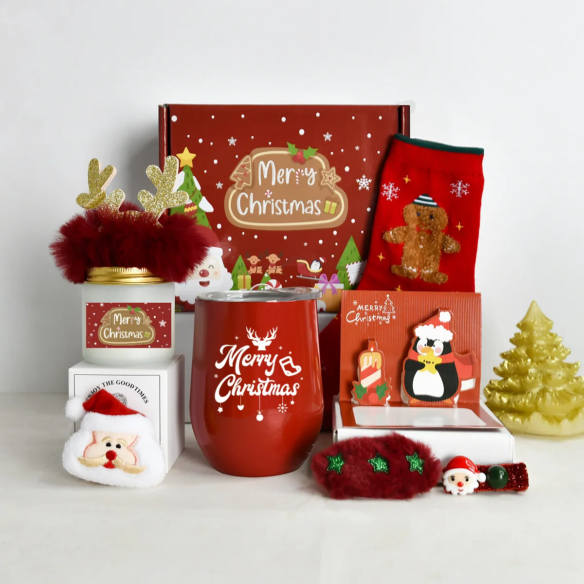 Wholesale Customizable Logo 12oz Eggshell Mug Thermos New Christmas Gift Set New Year Holiday Entertaining Gift Set