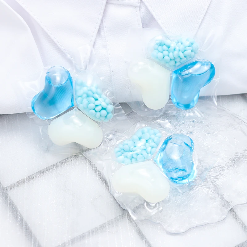 3 in 1 Wholesale Custom Laundry Pods  Cleaning laundry Detergent Beads Laundry Pods Ocean Fragrance booster Beads 100pcs/box