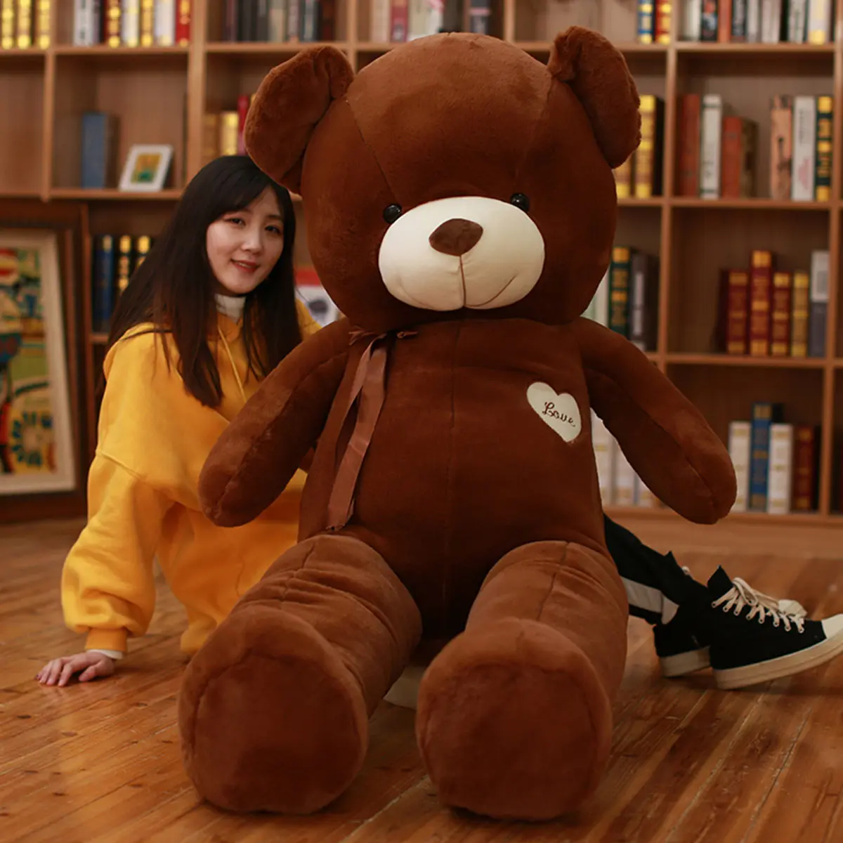 Hot sales Teddy animal bears Plush Toys Love heart  bear Animal plush toys teddy skin