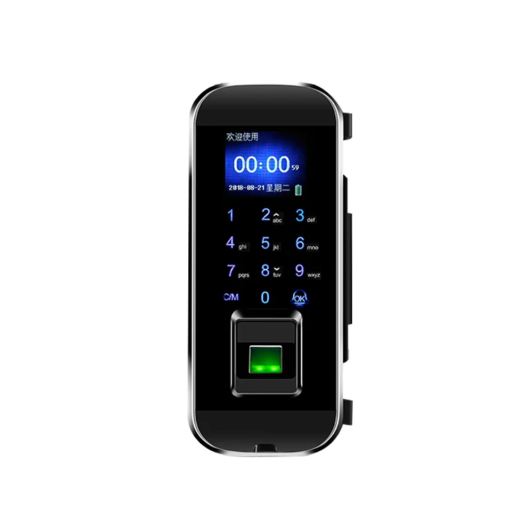 
High Security Remote Control Digital Sliding Keyless Biometric Keypad Glass Door Fingerprint Smart Lock 