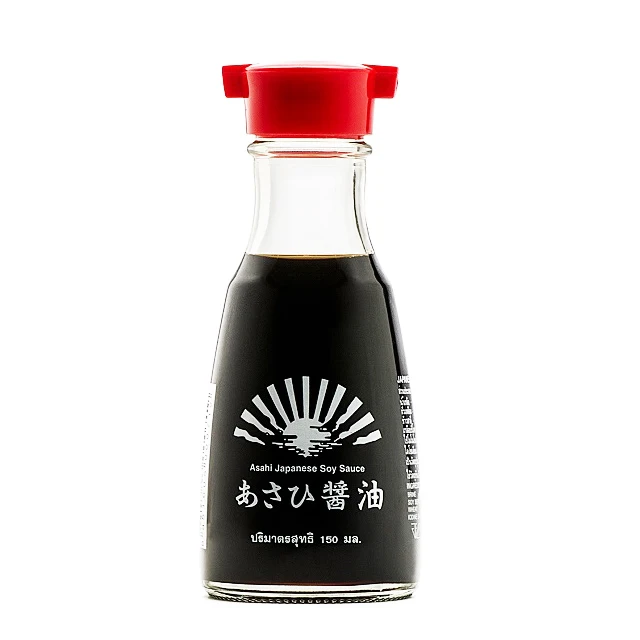 Japanese Soy Sauce Premium 150 ml Concentrate and Salty Taste Fermented in Glass Bottle Packaging