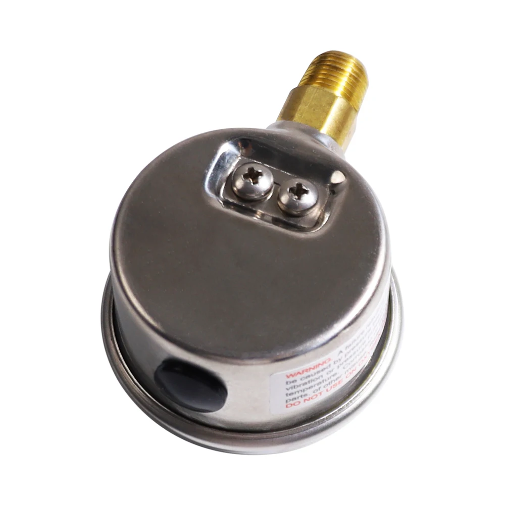 New Copper Silver Double Colour Scale 200bar 3000psi Thread 1/8NPT Diameter 46mm Pressure Gauge for Paintball Gas Insdutry