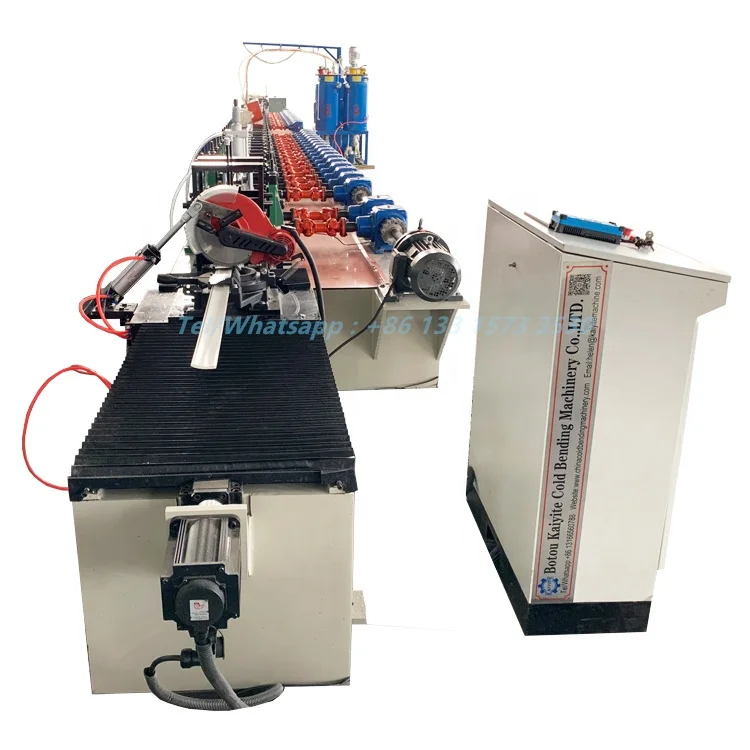 High Productivity  Roller Door Aluminum Window Shutter Pu Foam Roll Forming Machine