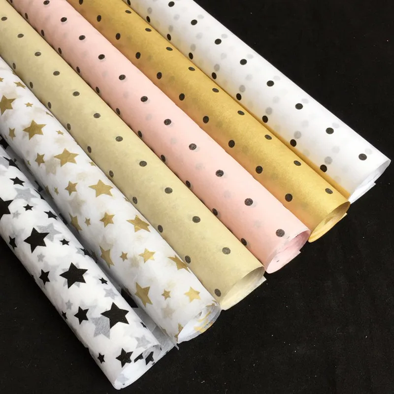 Custom 17gsm 50x70cm Gift Tissue Paper Wrap For Packaging,soft Printed Brand Logo tissue wrapping paper clothing shoes