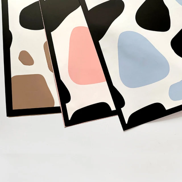 cow print wrapping paper  waterproof  krorean  floral bouquet wrap roll tissue paper sheets  flowers wrapping paper packaging