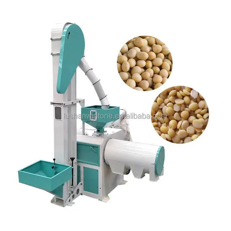 Automatic feeding grain dehuller soybean peas peeling machine with competitive price