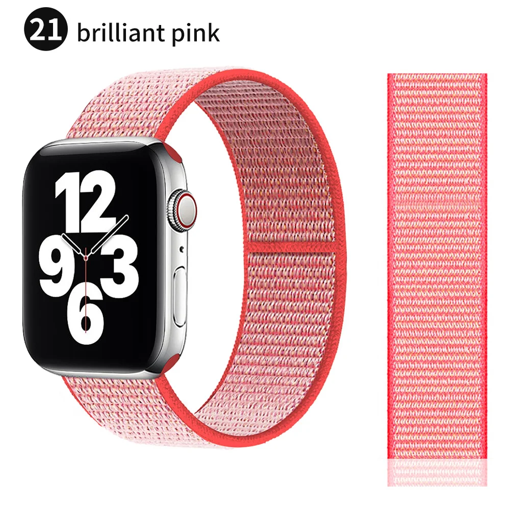 Ремешок для Apple Watch band 38 мм 42 нейлоновый спортивный браслет iWatch 44 40