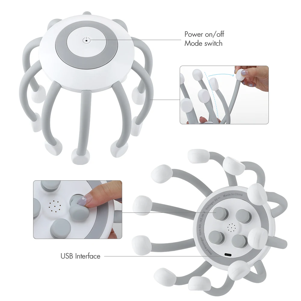 Automatic Multi-function Electric Hand Held Head Cat and Dog Pet Electronic Head Massager