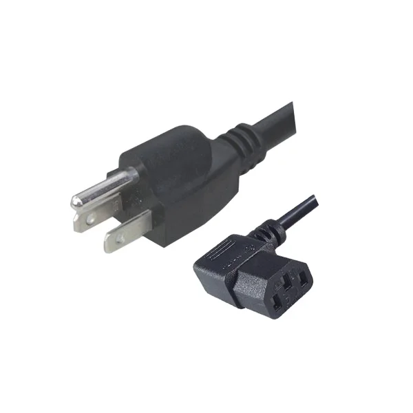 America 3PIN POWER CORD to IEC C13 RIGHT ANGLE CONNECTOR ETL list