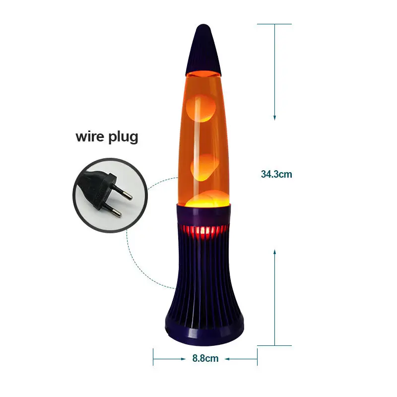 Factory Direct Selling Small Metal Base Wax Lava Lamp Creative Decorative Lamp Bedroom Night Lamp