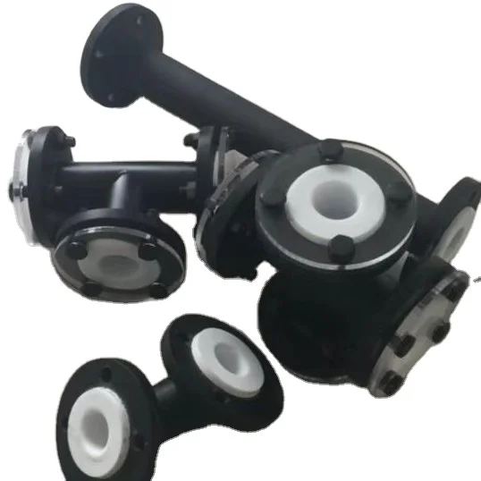 Anticorrosion PTFE Lined Iron Pipe Spool 110mm Malleable Iron Casting Forging PN16 Water Pressure 12mm Size Pipe Fittings