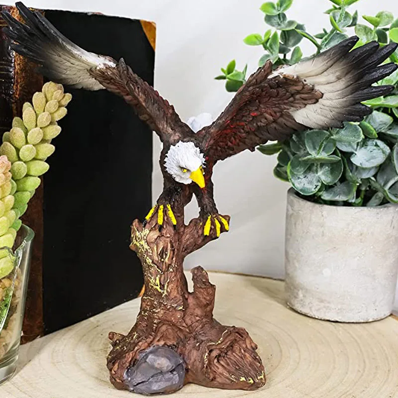 American souvenir large polyresin bald eagle statue U.S. patriotic decor emblem freedom wings of glory statues and figurines