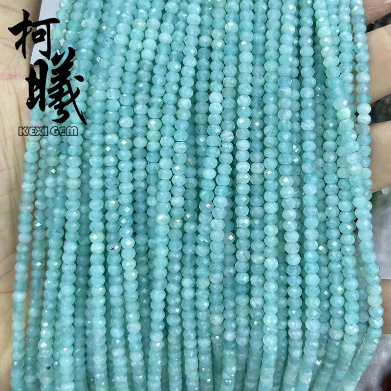 Natural Agate Jade Abacus Beads 3x4mm Natural Stone Faceted Abacus Rondelle Gemstone Beads For Jewelry Making Designer Necklace