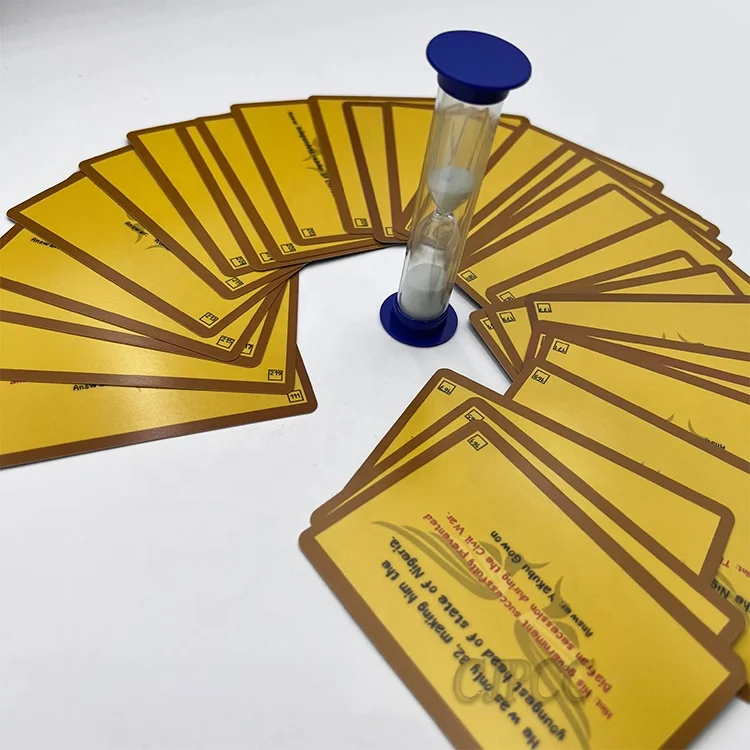 Sand Timer Board Games Card Game Custom Printing Kids Family Game Board Card