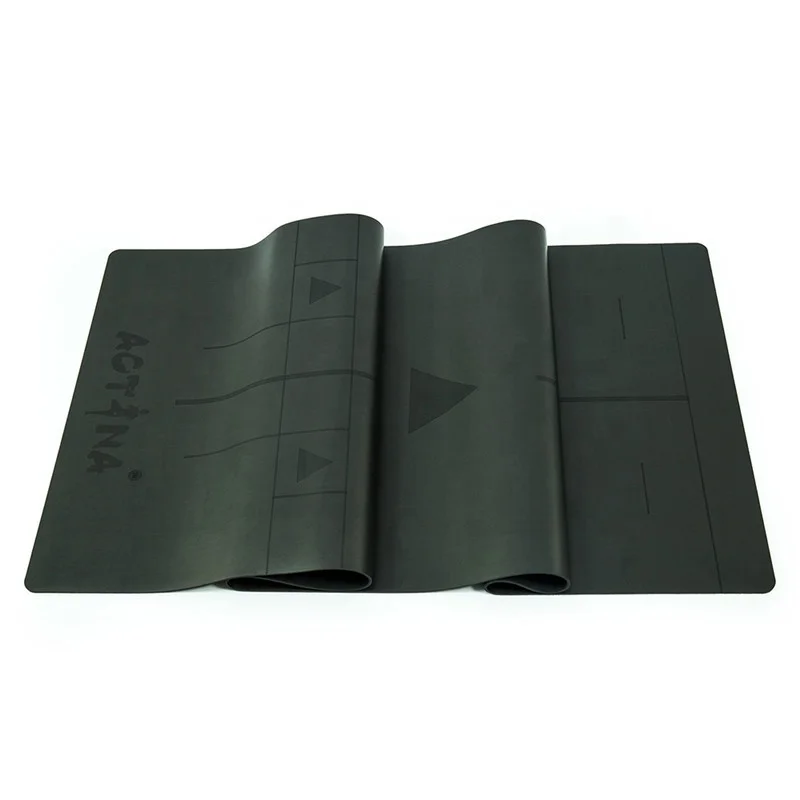 Natural Rubber exercise Yoga mat 100% recyclable absorbent Polyurethane Vegan leather Yoga Mats manufacturer