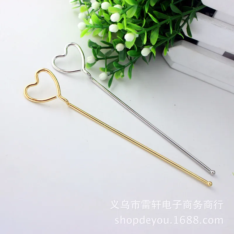 Wholesale Customized 12.3CM DIY Hair Accessories Accessories Nickel-Free Plating Heart Shaped Hairpin