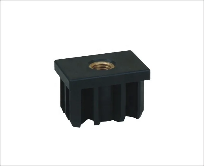 square threaded tube end Screw Tube Insert Square end caps for tubes