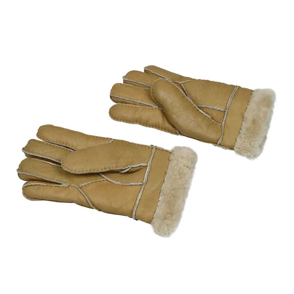 Пользовательские женские зимние перчатки с двойным лицом из овчины