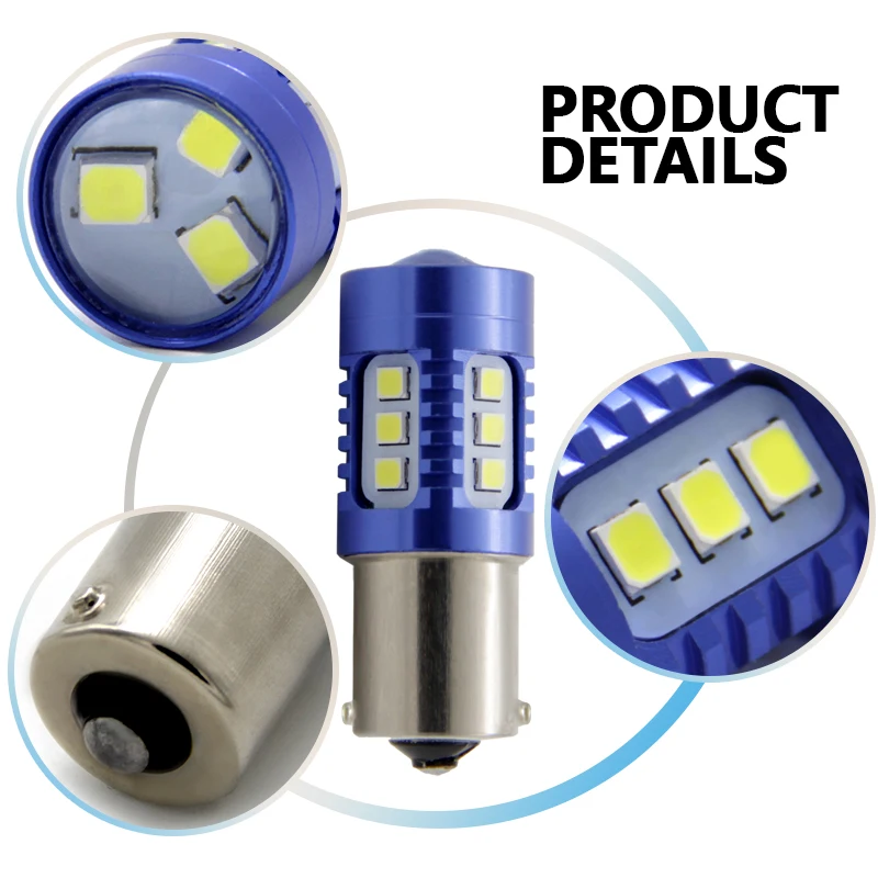 LED signal light t20 t25 ba15s ba15d 2835 15smd canbus led car light