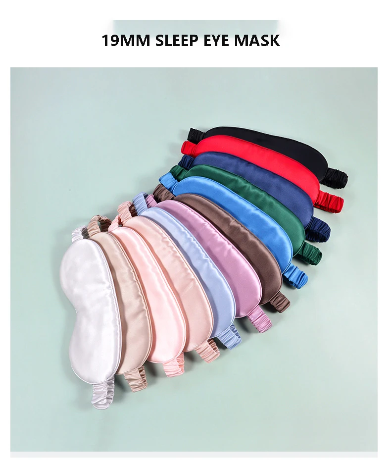 19mm 100% Silk Sleep Eye Mask for Women Filling with Real