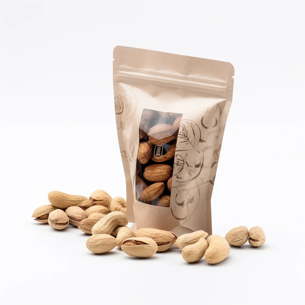 Plastic Resealable Zippered Pouch Clear Plastic Zipper Pouch Zipper Smell Proof Stand Up Pouch for Cookie Nuts Packaging Bag