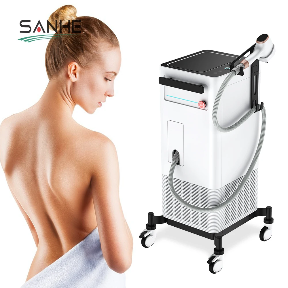 Permanent Laser Hair Removal Machine with 3000W High Power Handle 4 Exchangeable Spot Size Diode Laser Stationary 808nm 1-20HZ