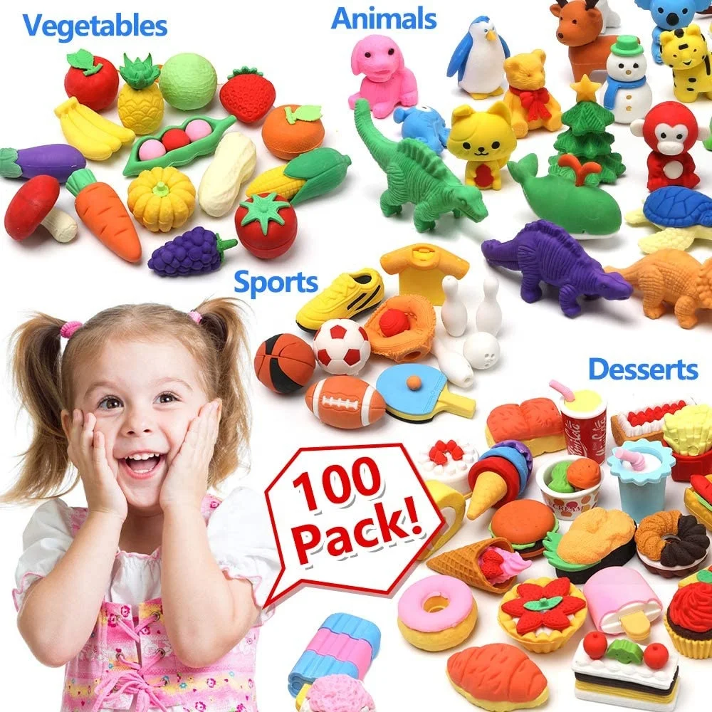 Various fashion funny eraser more than 100 styles eraser shapes