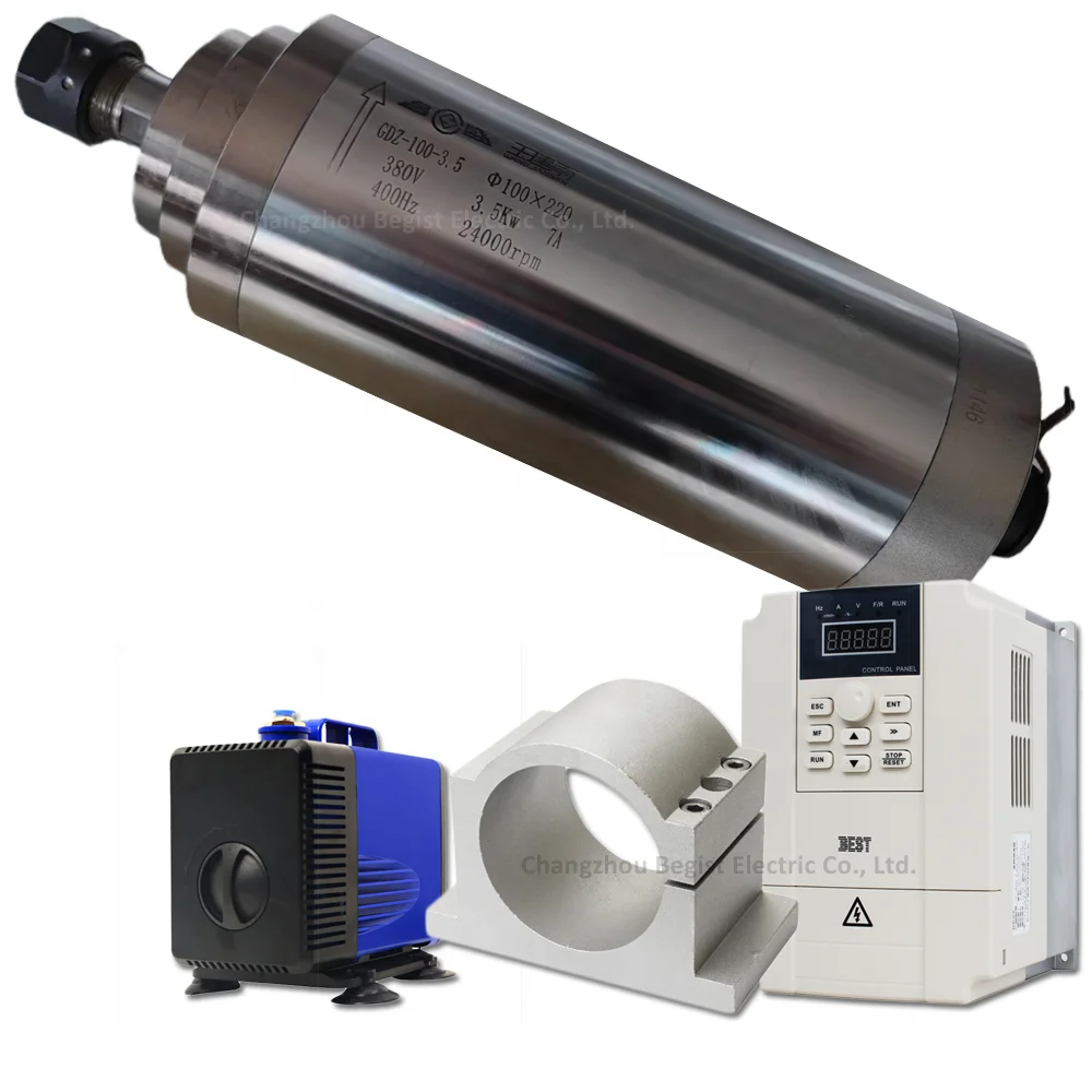 CS hot sale 3.5 kw water coold spindel with vfd 220v 380v ER20