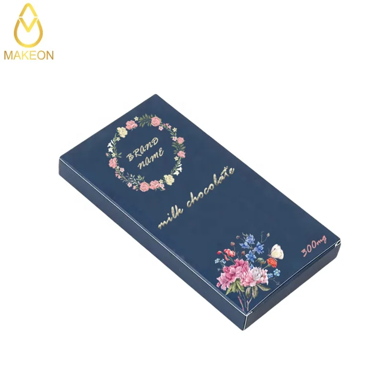 Chocolate cardboard box One Up type packaging free design service custom branded box